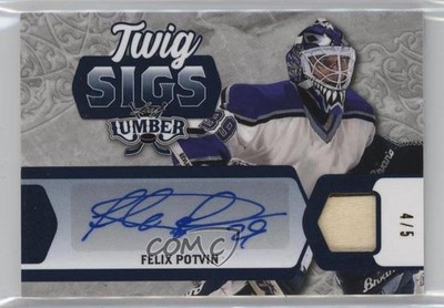 2021-22 Leaf Lumber Twig Sigs Navy Blue 4/5 Felix Potvin #TS-FP1 Auto y0t