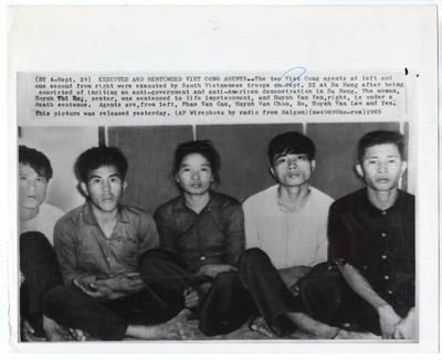 1965 VC Agents Given Death Penalty or Life Da Nang Vietnam News Wirephoto
