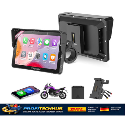 Carpuride W702RS Pro Motorrad CarPlay Bildschirm 7 Zoll Dual Bluetooth Radar