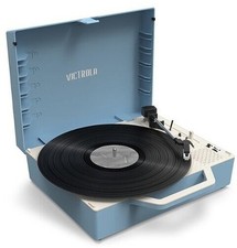 Victrola VSC-725SB-LBL Re-Spin Dual Bluetooth Sustainable Suitcase Record Player