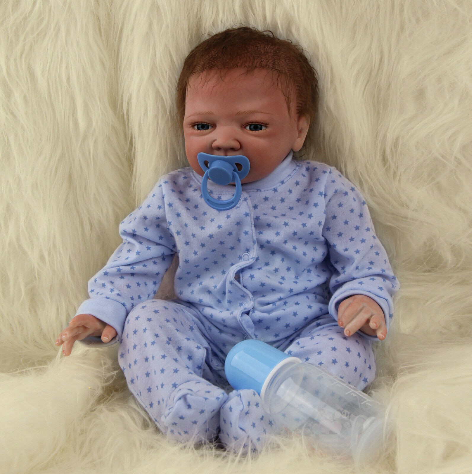 Handmade Lifelike Reborn Dolls Vinyl Silicone Newborn Boy Doll Realistic Gift US