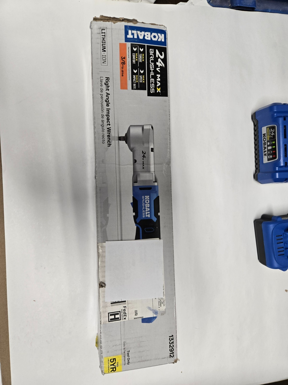 Kobalt 24V Max Brushless Right Angle Impact Wrench 3/8" Tool