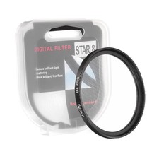 52mm Star Filter 8 Points Starburst Len Filter Variable Twinkle Effect Black