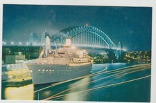 ORIANA CRUISE SHIP CIRCULAR QUAY SYDNEY NSW NUCOLORVUE POSTCARD