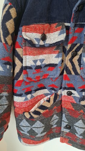 BRONTE CLASSIC OUTERWEAR MENS AZTEC PATTERN WOOL BLEND JACKET SIZE SMALL - Picture 6 of 13