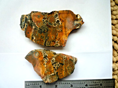 Stunning Galaxy Jasper ''Rhyolite'' Slabs Gorgeous Colors Orbs 4.4 ounces Amazing!