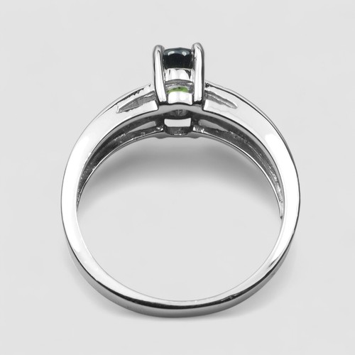 CHROME GREEN TOURMALINE OVAL 1CT 925 STERLING SILVER HANDMADE FINISH FINE RINGS - Picture 4 of 9