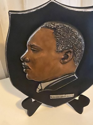 Vintage Dr. Martin Luther King Jr. Ceramic Wall Plaque Hand Painted