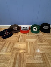 Vintage 80s 90s SnapBack Hat Lot Of 13 Hats - Reseller Hat Lot - skoal, beer