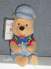 Disney Store Plush Train Conductor CHOO CHOO Winnie the Pooh Mini Bean Bag NWT