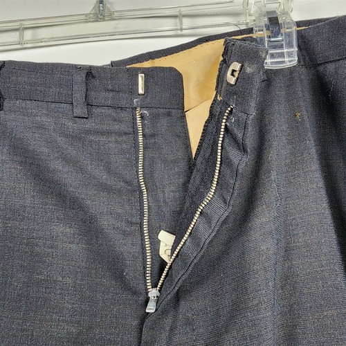 Pantalones de traje de hombre a cuadros grises vintage años 60 pantalones 35x28 - Imagen 4 de 6