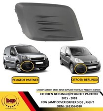 PEUGEOT PARTNER 2015 – 2018 FRONT BUMPER FOG GRILLE NO HOLE DRIVER SIDE RIGHT