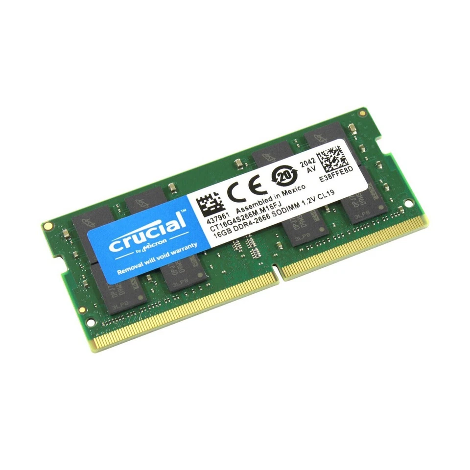 New Crucial 16GB DDR4 2666MHz PC4-21300 Laptop SODIMM Memory Ram CT16G4S266M - Image 2 of 4