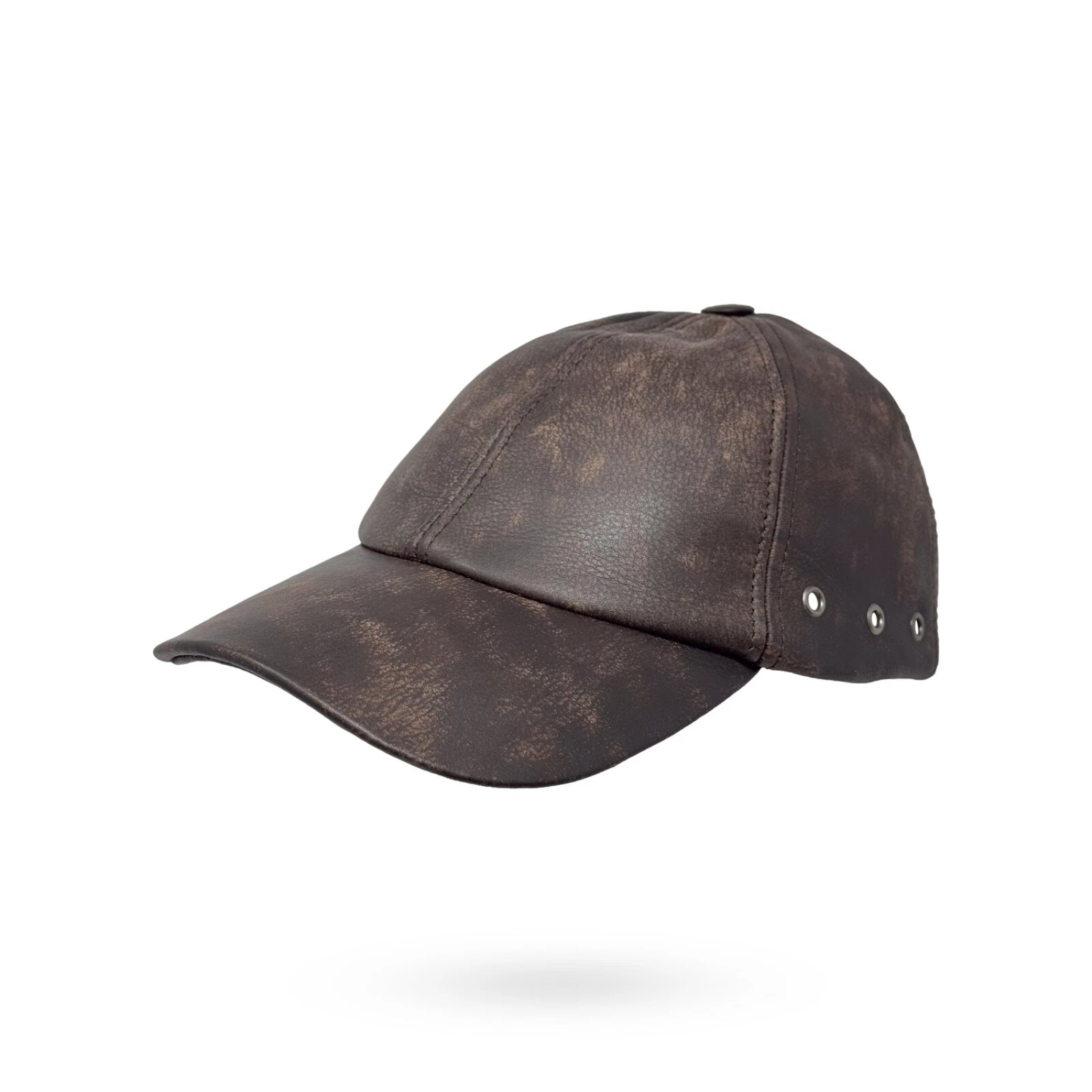 Baseball Cap Leather Outdoor Biker Cap Leather Cap Hat Unisex