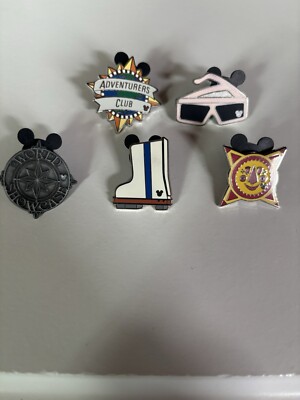 2011 Disney Hidden Mickey Retro Icons Pins Set Of 5