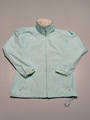 Regatta Jacke Damen UK14 blau Kapuze winddicht wasserdicht Wandern Outdoor