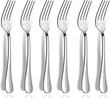 Dinner Forks, Set of 6 Top Food Grade Stainless Steel Silverware Forks Flatware