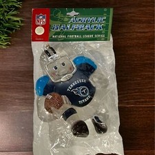 Tennessee Titans NFL Licensed 4 inch Lucite HalfBack Christmas Tree Ornament NWT