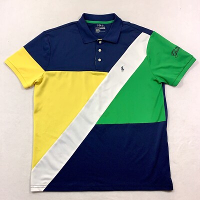 Polo Ralph Lauren Performance Polo Mens Medium Collar Block The Greenbrier WV M