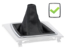 SCHALTMANSCHETTE FUR MERCEDES W204 2007-2014 SCHALTSACK LEDER SCHWARZ + RAHMEN