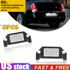 For 2005-14 Chrysler 300 300C White LED License Plate Lights Lamp Error Free 2PC