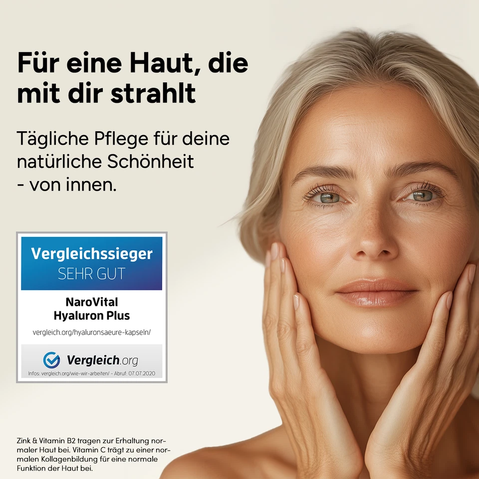 Hyaluronsäure Kapseln - Anti-Aging & Gelenke - 500 mg Hyaluron hochdosiert - Bild 2 von 4