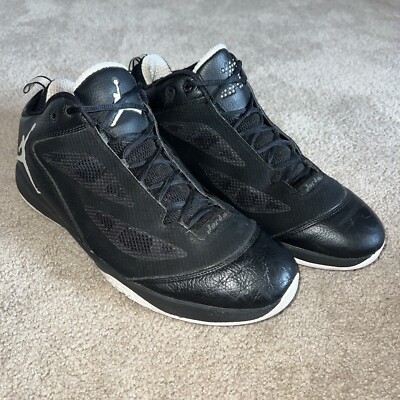 Nike Air Jordan 2011 Q Flight Black White Men's Size 14