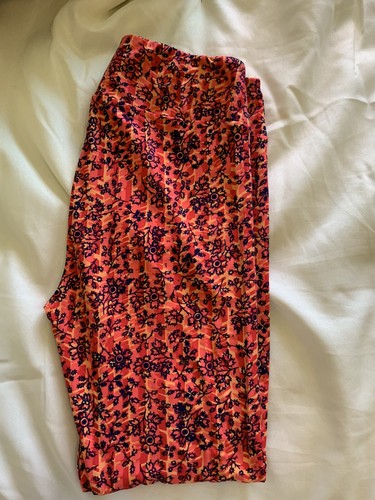 Lularoe TC Leggings Floral Sunset Colors Rare Hard To Find New Unicorns - Picture 2 of 4