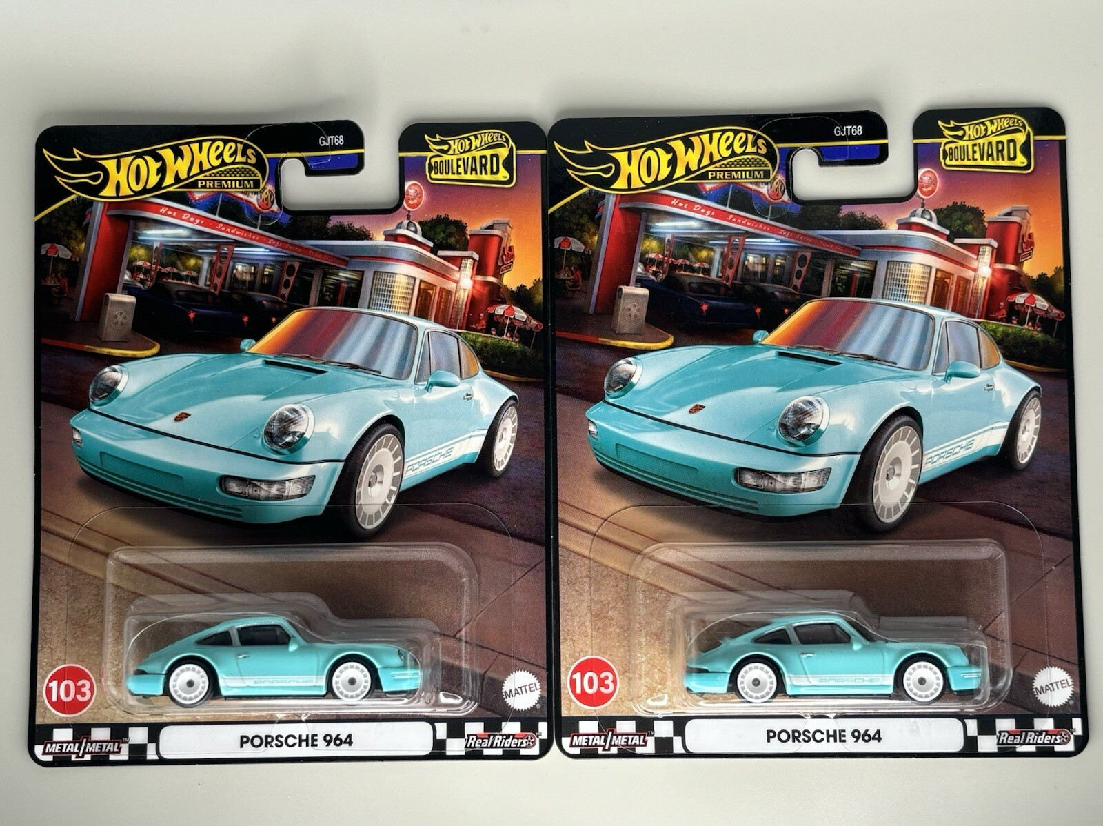 Hot Wheels 2024 Premium Boulevard Porsche 964 Green Lot Of 2