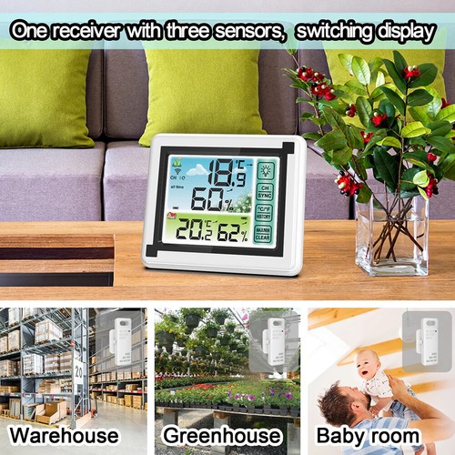 Thermometer Indoor Outdoor Digital LCD Hygrometer Temperature Humidity Meter Big - Picture 11 of 20