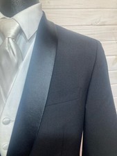 NEW Neil Allyn Black Tuxedo Jacket w/ Satin Shawl Lapel- 100 Wool-Wedding 43S