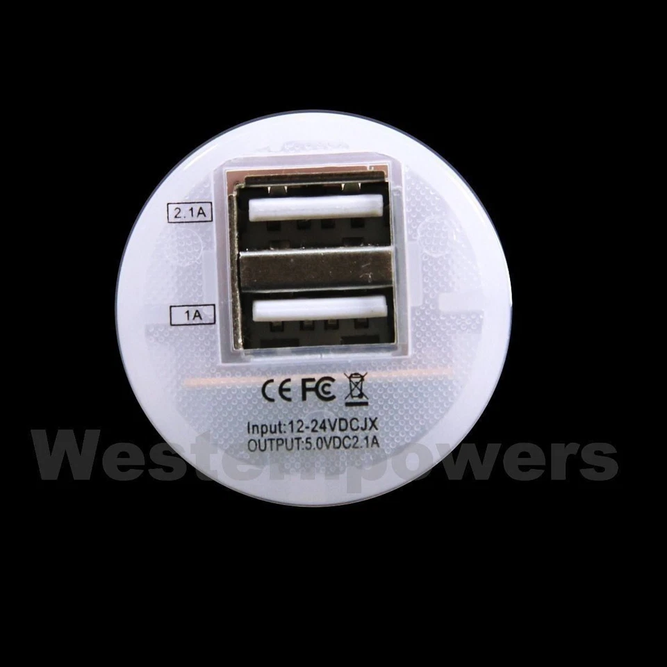 2x 2A + 1A Doble USB Cargador de Coche Rápido iPhone iPad Samsung Galaxy HTC LG Foto 4 de 4