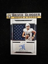 2021 Jordan Love National Treasures Collegiate Silhouette Jersey Patch Auto /25