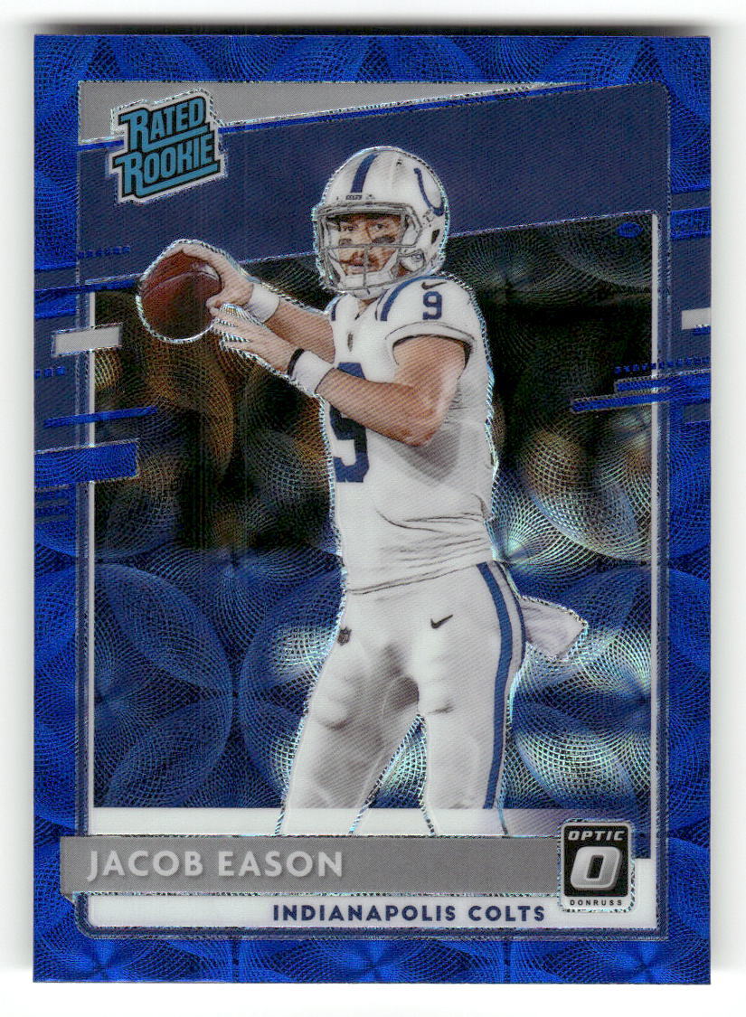 2020 Donruss Optic #162 Jacob Eason Blue Scope Indianapolis Colts