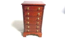 Dolls house miniature Artisan Escutcheon Specimen Chest