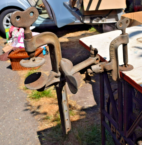 Antique Duplex C Clamp Pat. 3-21- 22 Amazing Clamp Design - Picture 8 of 15