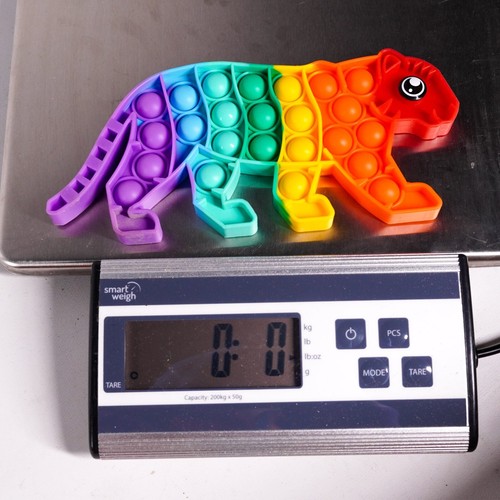 Tiger Lion Cat 4" Popit Bubble Popper Fidgety Fidget Vinyl Rainbow Sensory Toy - Picture 5 of 5