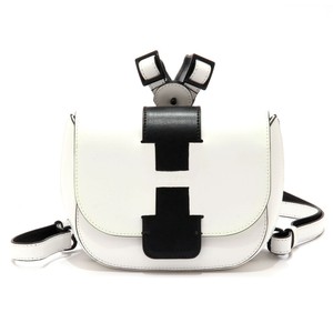 4066AD borsa zainetto donna HOGAN white/black mini leather bagpack women |  eBay