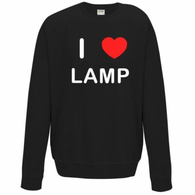 Lamp I Love Sweater Pullover Erwachsene Rundhals Langarm Sweatshirt