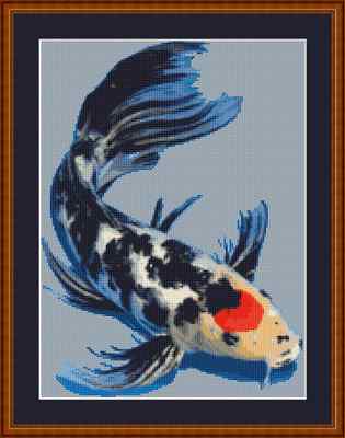 Koi Karpfen Fisch Kreuzstich Kit