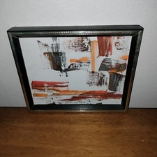 MCM Abstract Expressionism Painting Signed Stockes (Helen Stockes) 9" X 11"