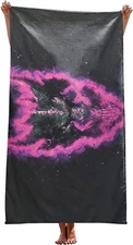 alottagifts Dragon Flaming Purple Microfiber Sand Free Beach Towel Brand NEW