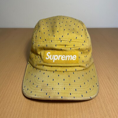 Supreme CAP ゴールド Supreme Coated Denim Camp Cap Hat SS24 5colors Black White Red