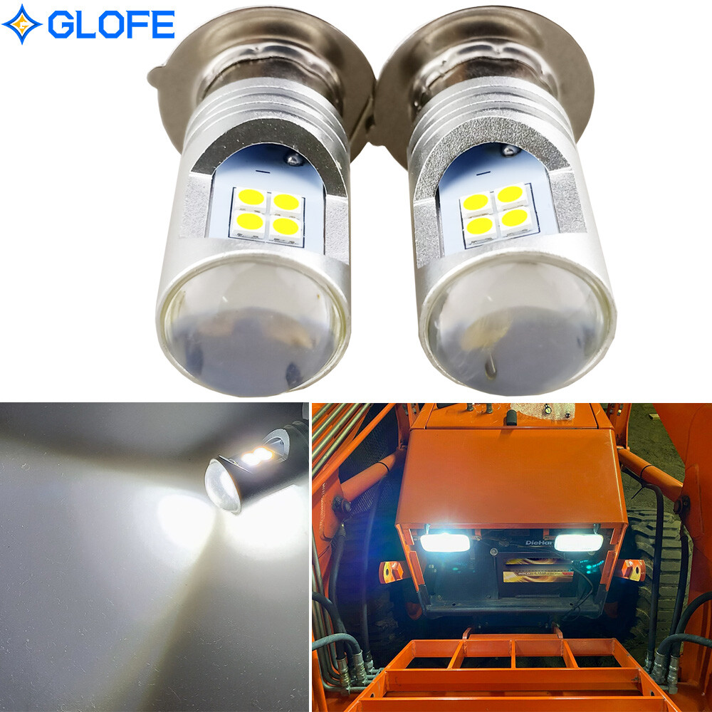 2X Super LED 6000K Headlight Bulbs For Kawasaki KFX450R 2008 2009 2010