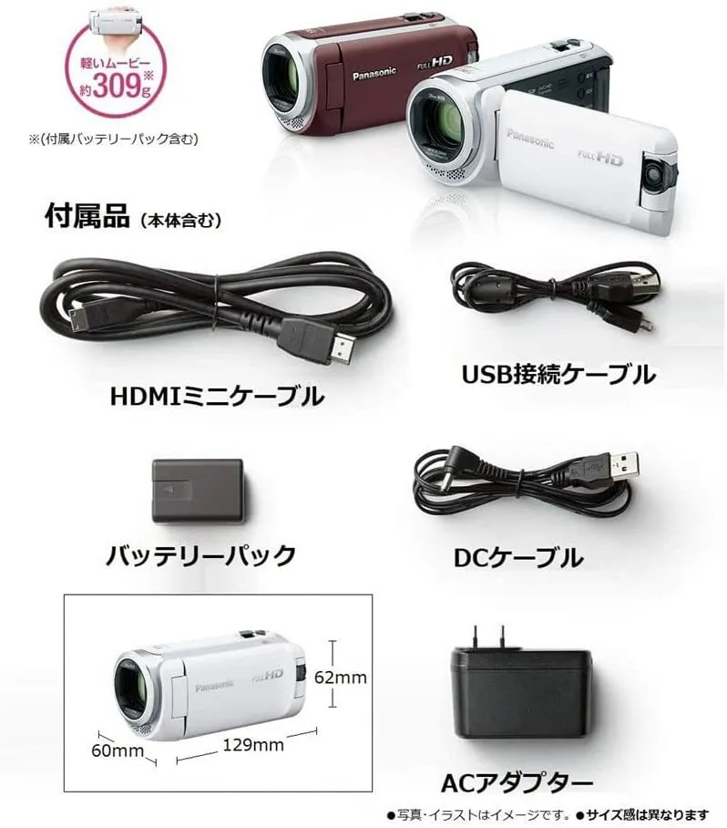 Panasonic HD Video Camera 64GB 90x Zoom Wi-Fi White HC-W590MS-W | eBay