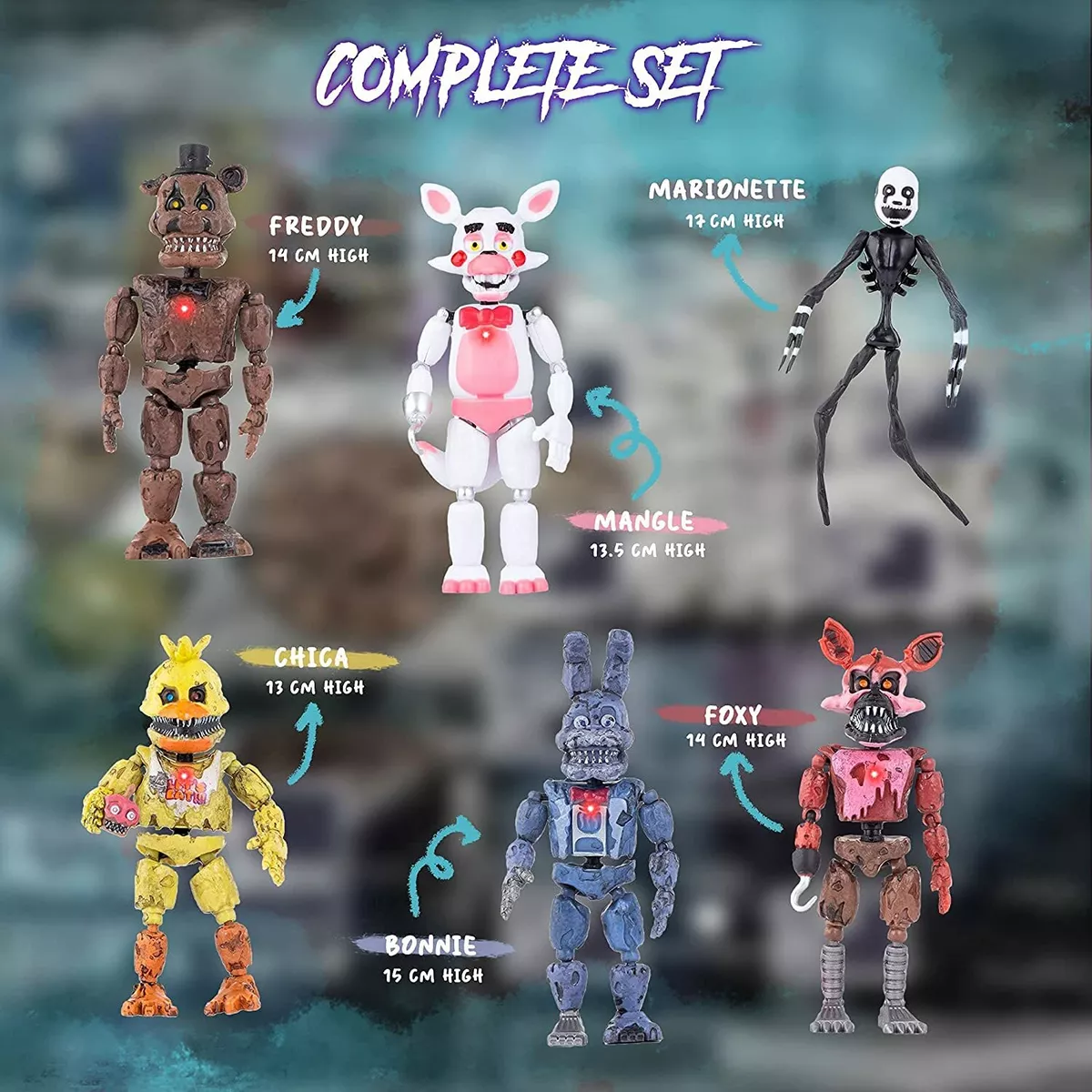 Jilijia Five Nights FNAF Lot de 6 figurines pour cadeaux de Noël