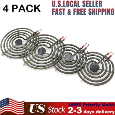 4PK MP22YA Electric Range Burner Element Unit Set 2 pc MP15YA 6'' 2 pc MP21YA 8''