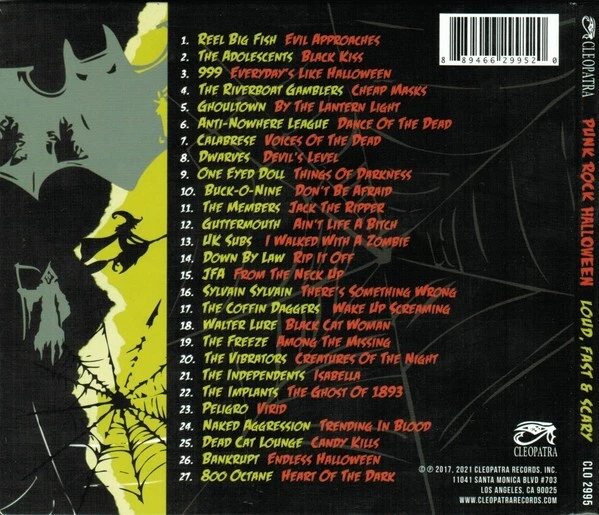 Punk Rock Halloween CD NEW SEALED 999/Vibrators/UK Subs/Sylvain Sylvain/Dwarves+ - Image 2 of 4