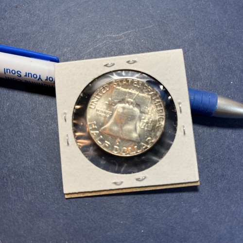 50C Franklin mezzo dollaro MS 1955, non circolato - Foto 3 di 4