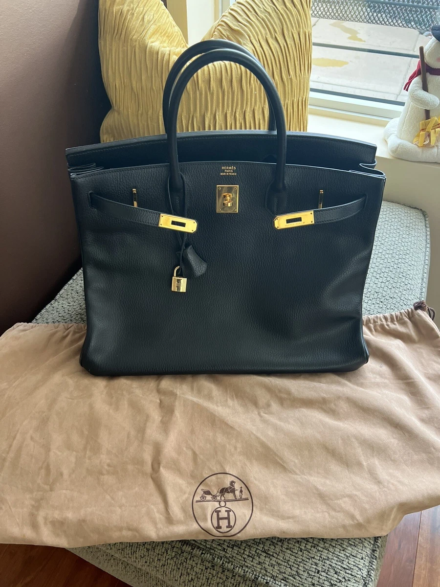 Hermes Birkin bag 40 Black Togo leather Gold hardware